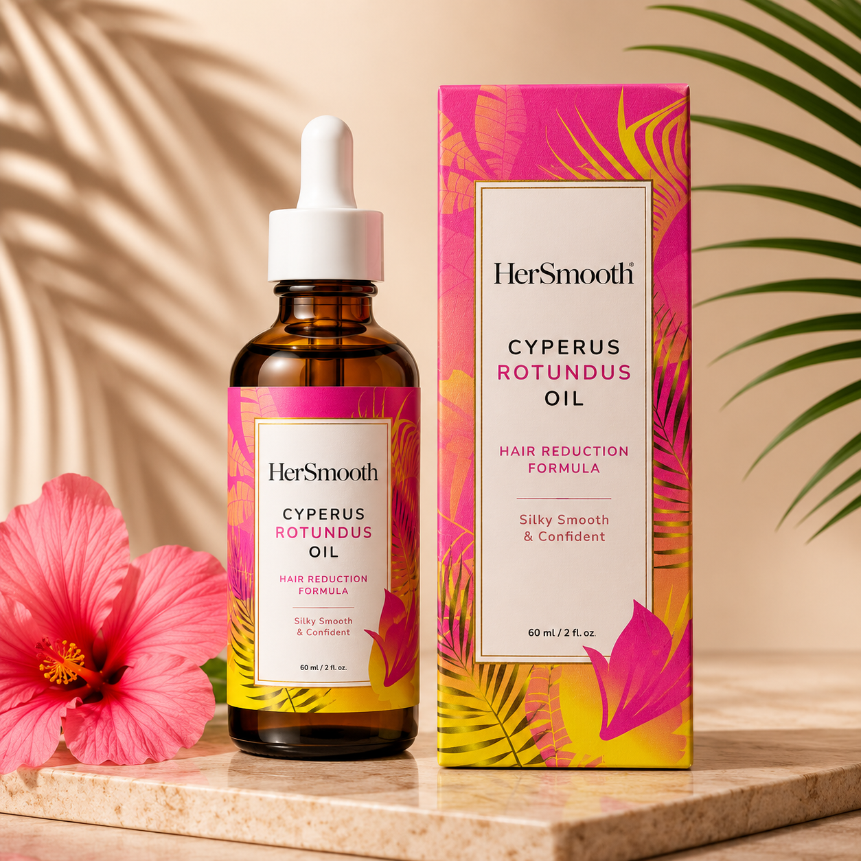 HerSmooth Cyperus Rotundus Oil for Natural Hair Reduction
